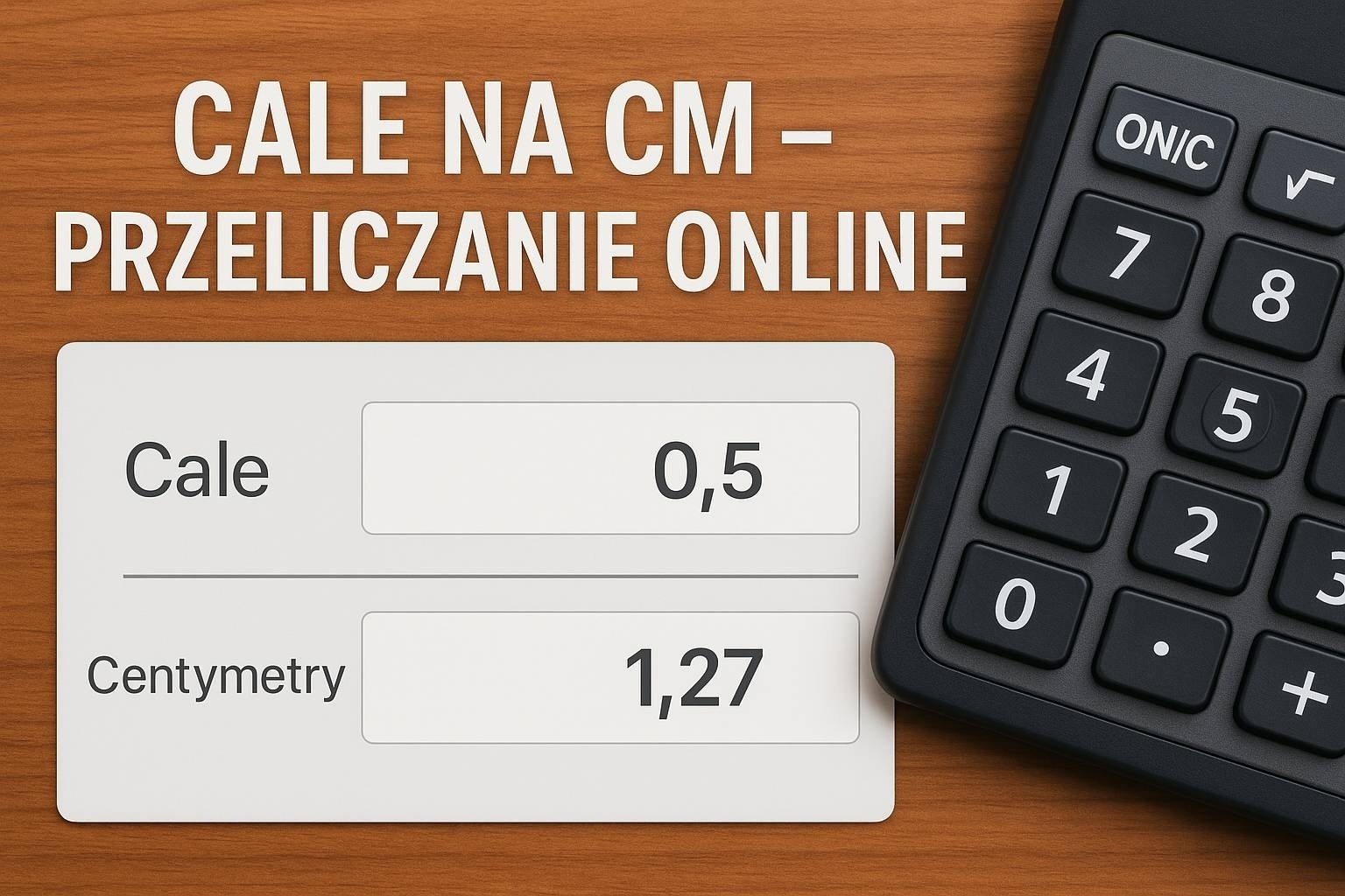 Cale na cm – przeliczanie online. Kalkulator
