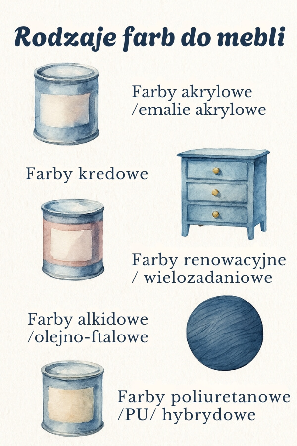 najlepsza farba do malowania mebli z okleiny – podział na rodzaje