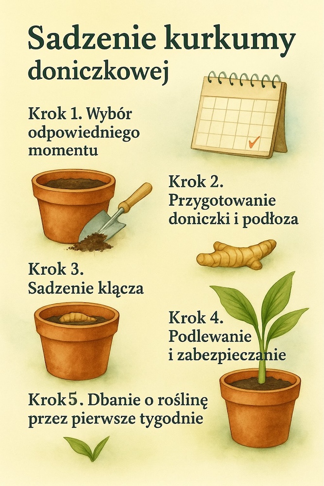 sadzenie kurkumy w doniczce krok po kroku przesadzanie kurkumy doniczkowej
