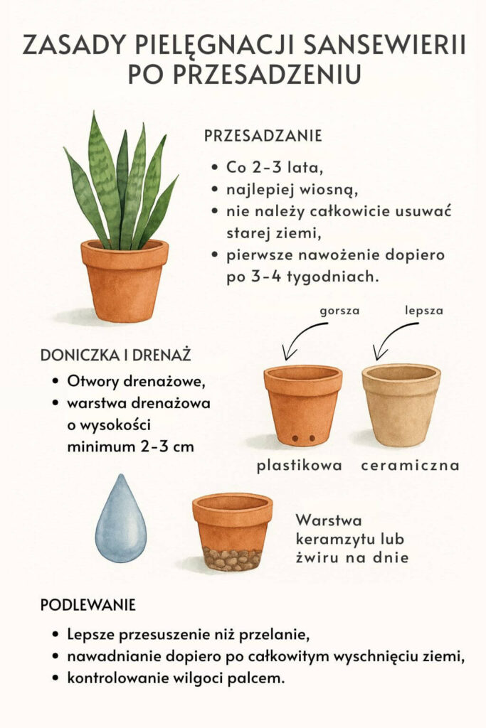 Jak dbać o sansewierię po przesadzeniu? Sansewieria – jaka ziemia? Zasady pielęgnacji