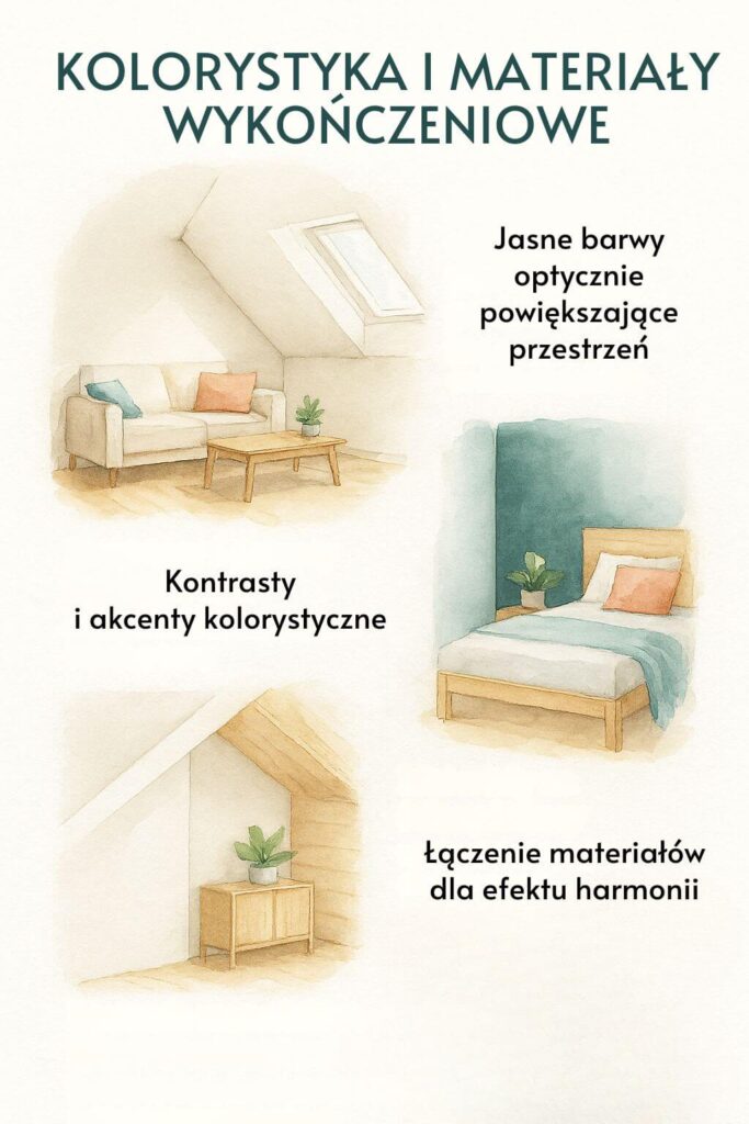 Najlepsze kolory i materiały do aranżacji poddasza