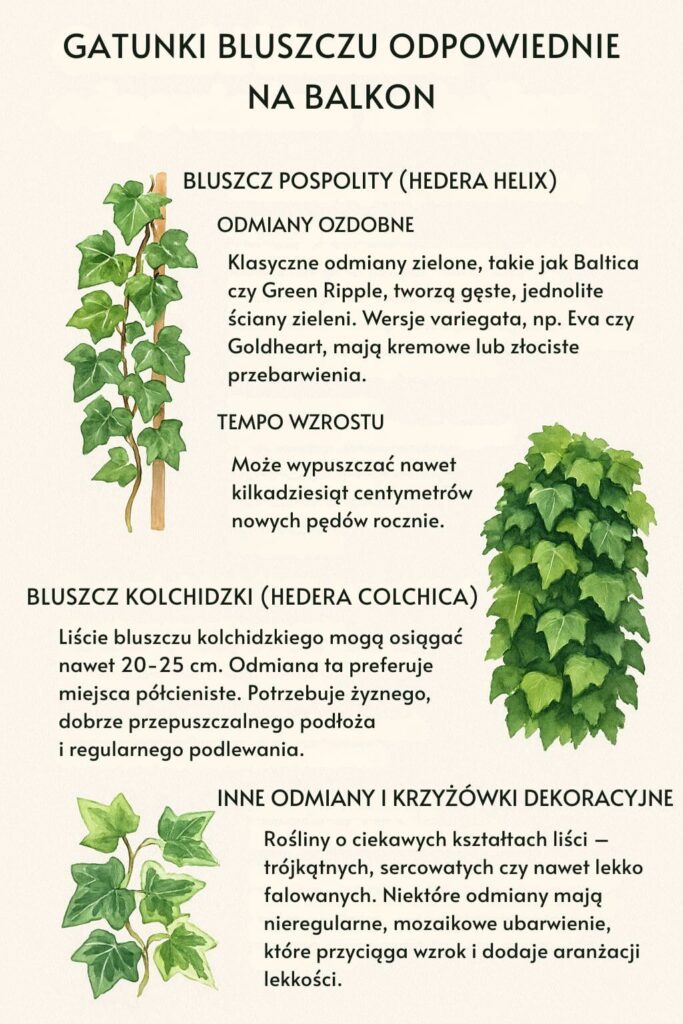 Gatunki bluszczu idealne na balkon 