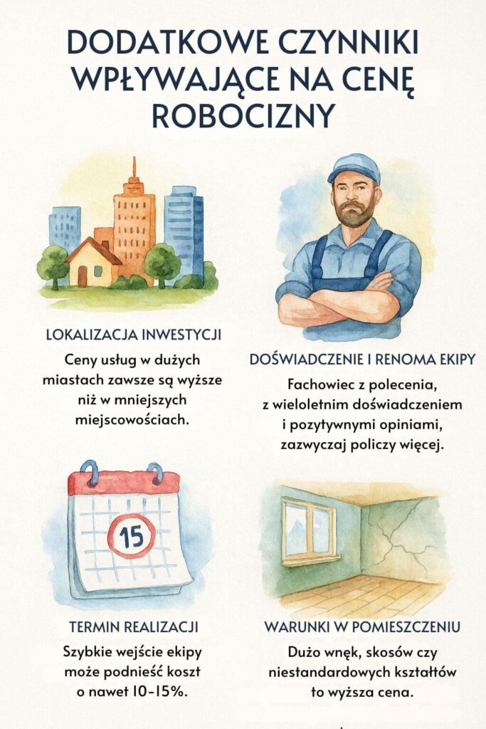 Układanie paneli – cena. Dodatkowe czynniki wpływające na koszt