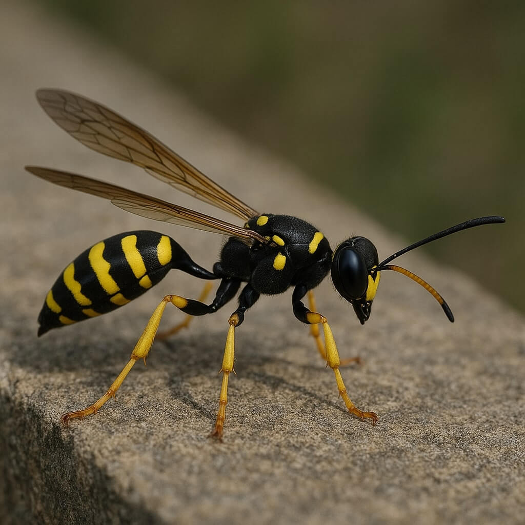 Gliniarz murowy podobny do osy