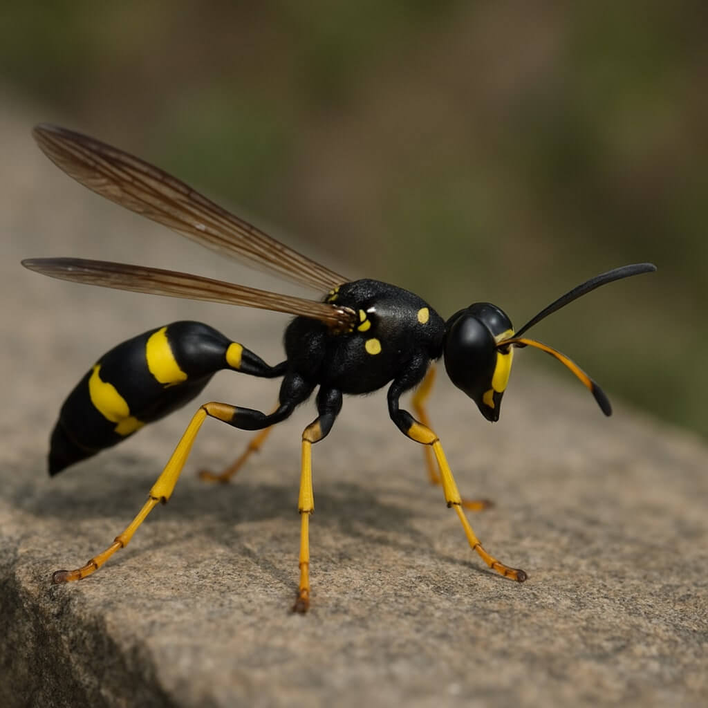 Owad podobny do osy - gliniarz naścienny