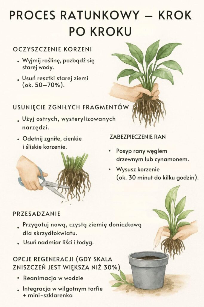Przelany skrzydłokwiat - akcja ratunkowa krok po kroku