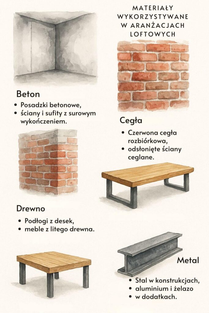 Loftowe wnętrza - materiały Materiały idealne do wnętrz w stylu loft