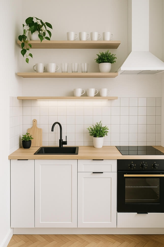 aranżacje kuchni w bloku w stylistyce minimalistycznej