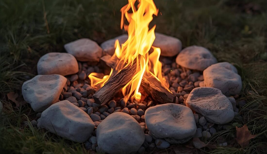 Ognisko w ogrodzie z kamieni – instrukcja wykonania w 10 krokach
