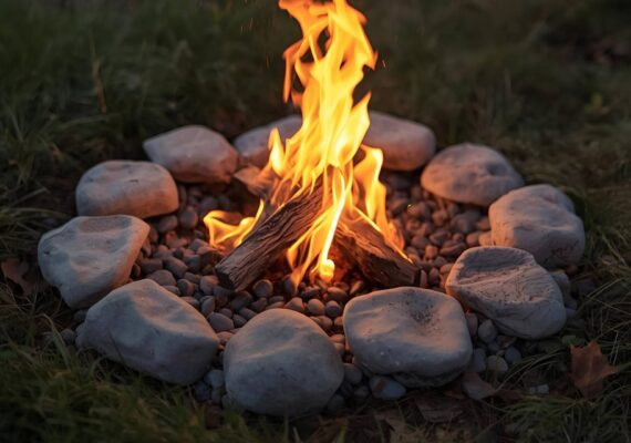 Ognisko w ogrodzie z kamieni – instrukcja wykonania w 10 krokach