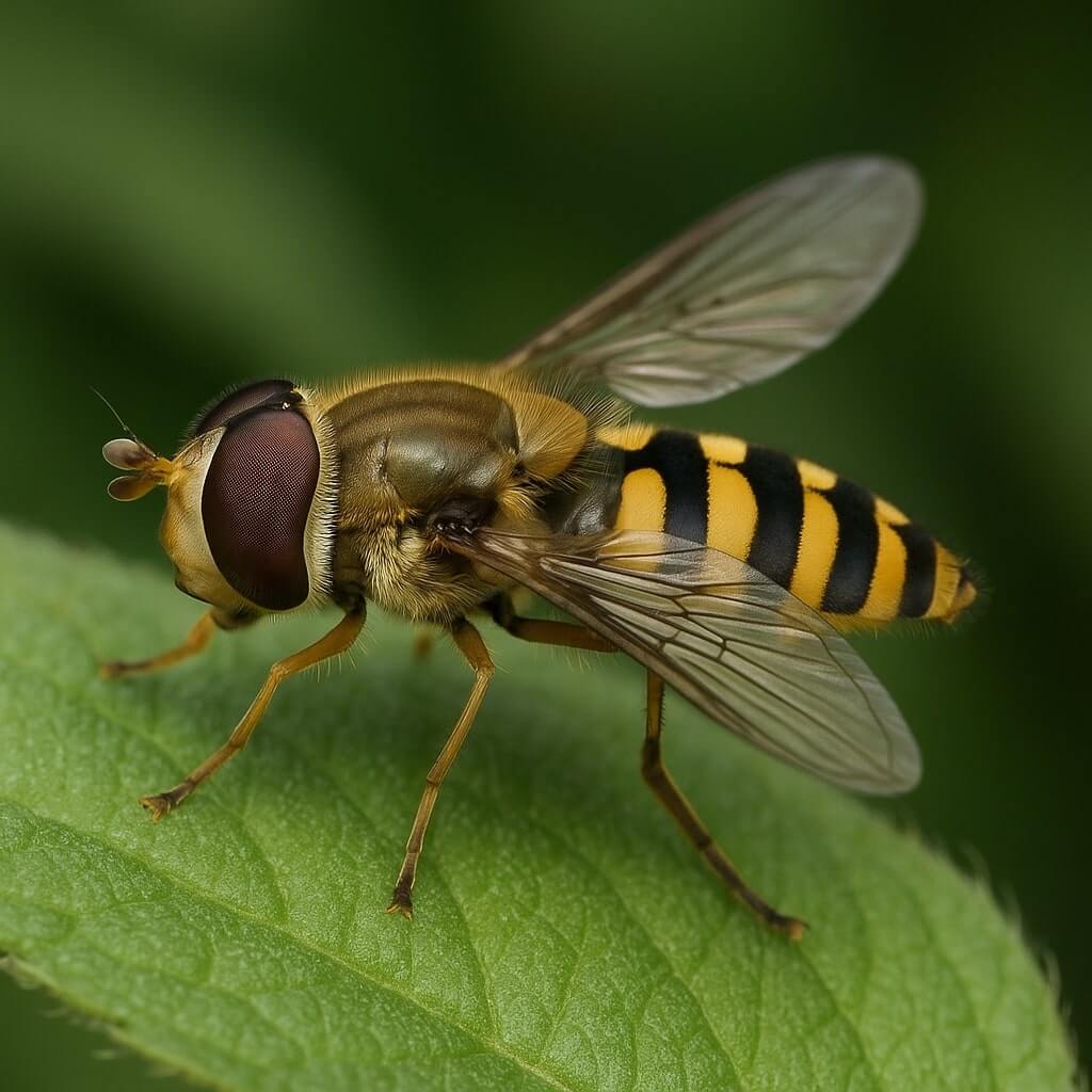 Owad podobny do osy - bzyg prążkowany