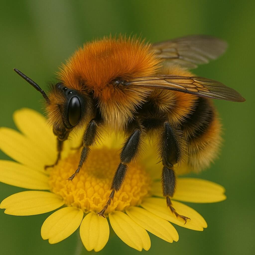 Trzmiel rudy podobny do osy