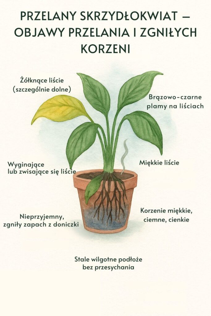 Przelany skrzydłokwiat - najczęstsze objawy