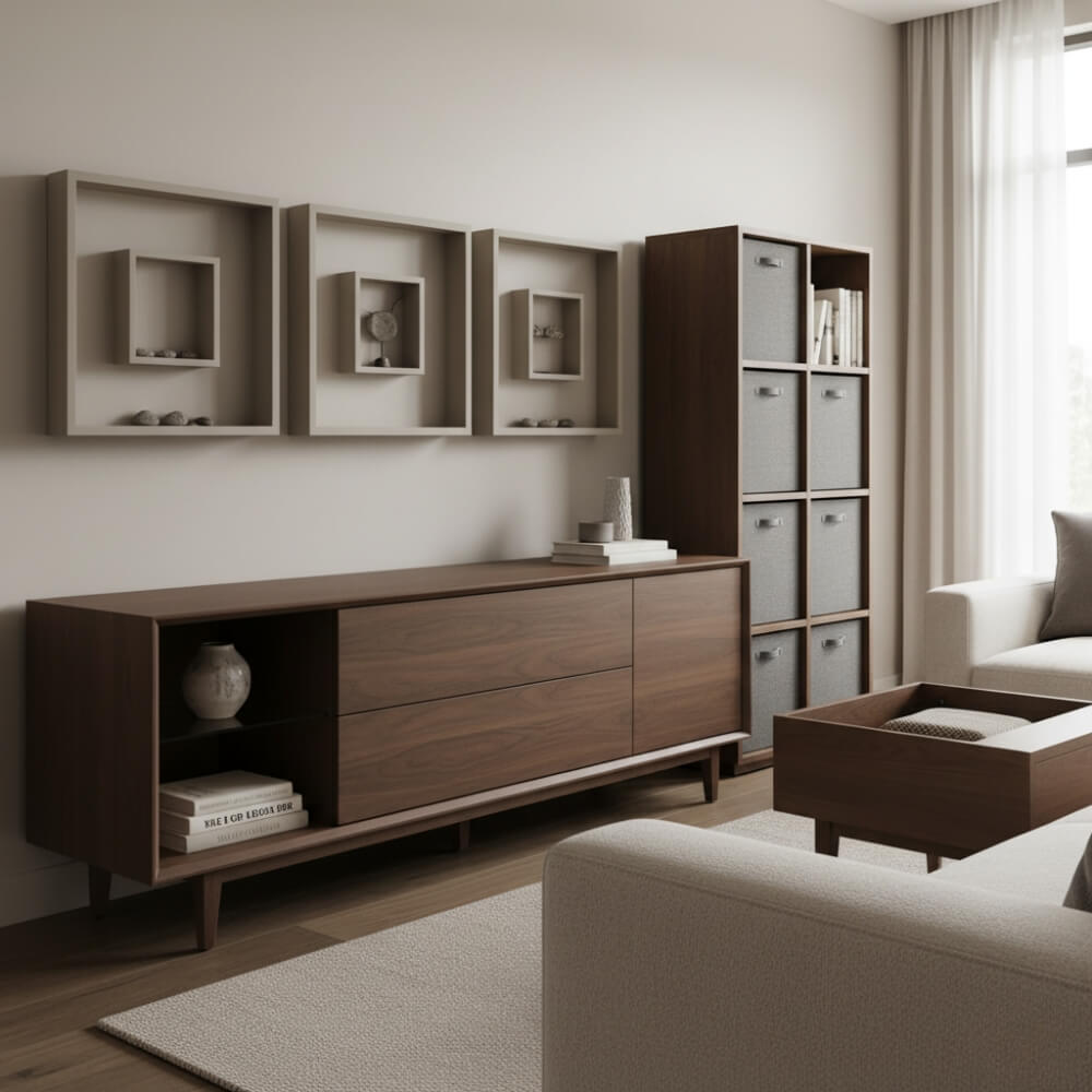 sposoby na przechowywanie w pięknym salonie