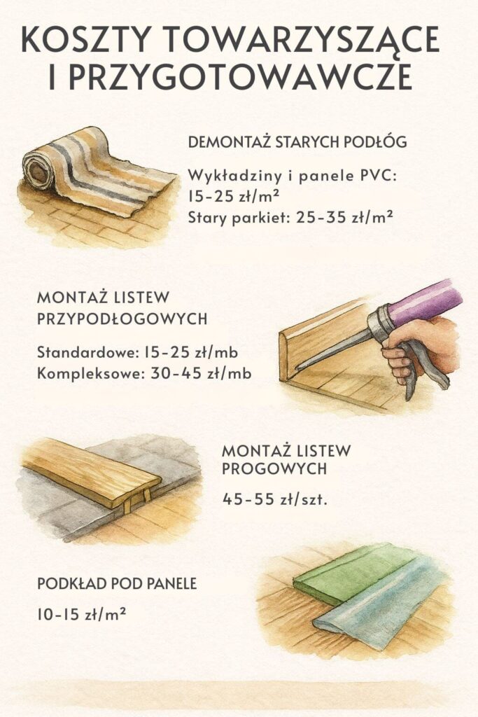 Układanie paneli – cena i koszty dodatkowe