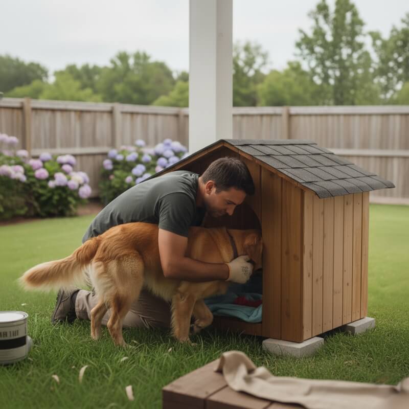 Buda dla psa – projekt i zapoznanie zwierzęcia z nowym domem