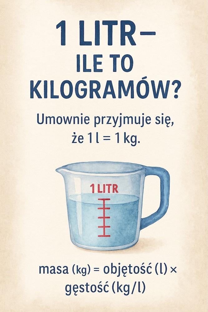 1 litr ile to kilogramów - odpowiedź 