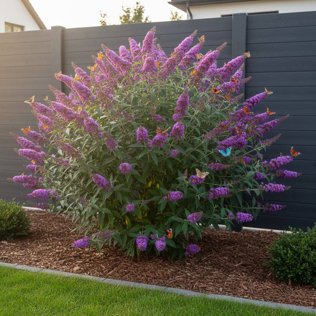 Budleja działająca jak magnes na motyle