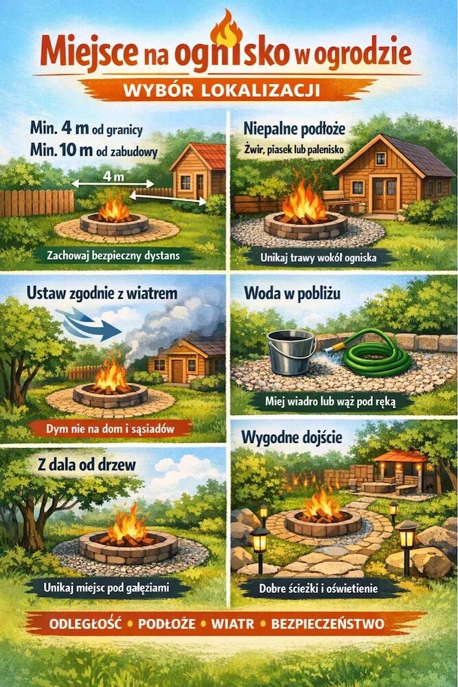 miejsce na ognisko w ogrodzie - wybór 